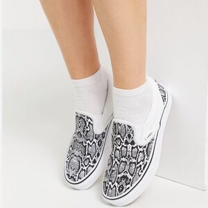 Snake Print Skin Slip On Vans